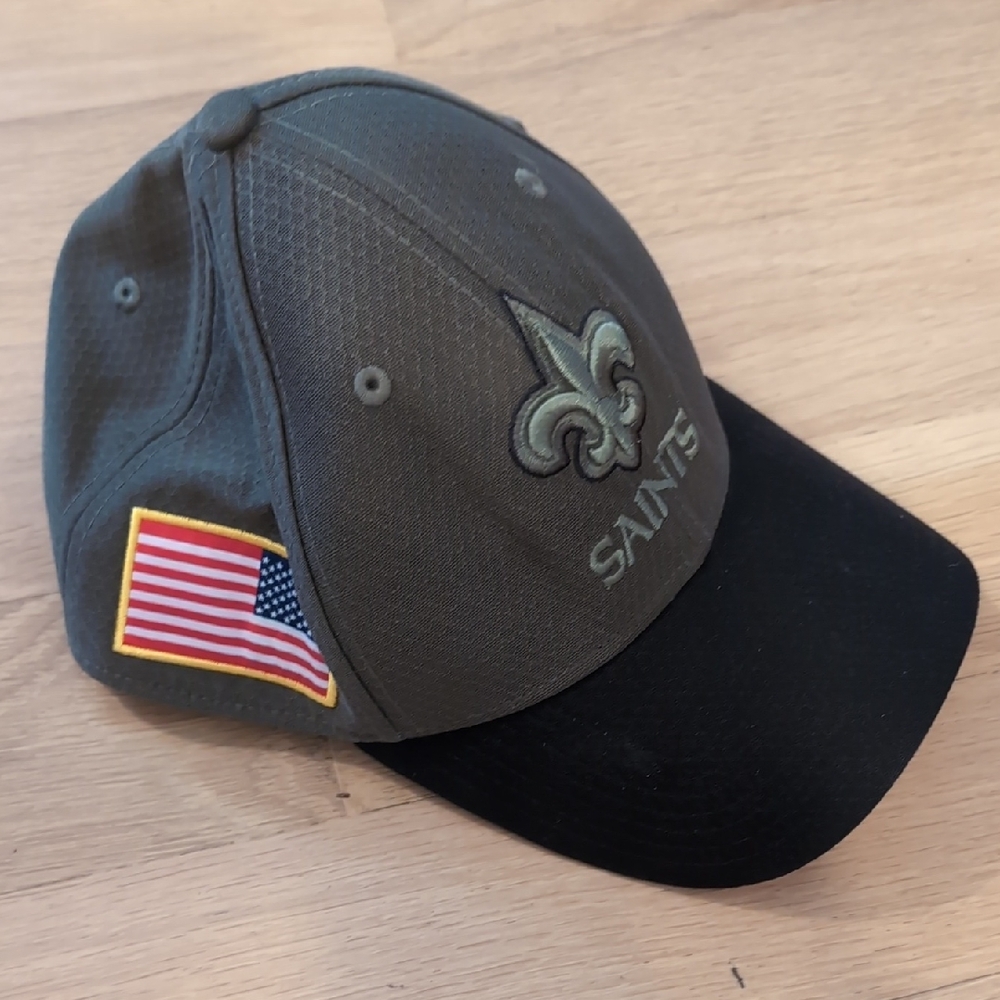 Olive and Black Cap with American Flag Patch